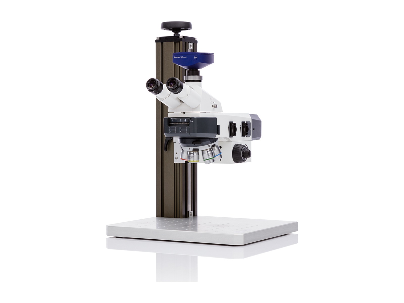 Microscopio a colonna ZEISS Axioscope Vario per campioni di grandi dimensioni
