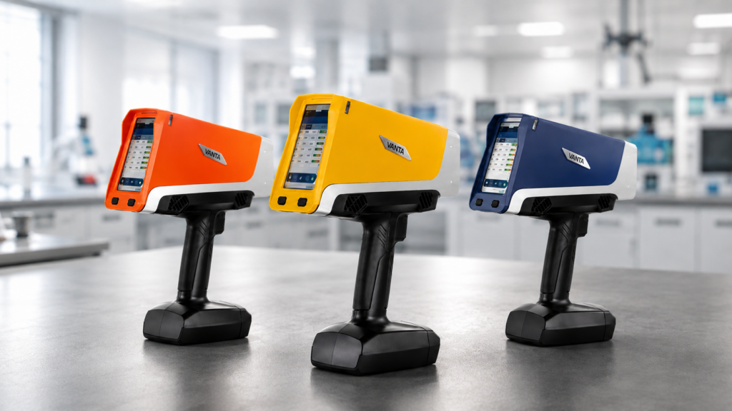 Tre analizzatori XRF portatili Vanta in laboratorio per la scelta del modello corretto