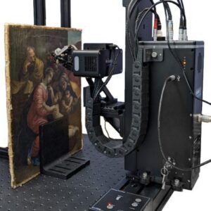 Immagine del micro-XRF portatile microScanix di eXaminart, progettato per la mappatura elementare di opere d’arte, reperti e beni culturali.